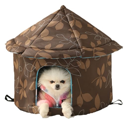 ASTVDFQK Katzenhaus for Draußen Und Drinnen, Katzenhaus Outdoor Winterfest Unterschlupf for Katzen, Hunde Und Wildtiere(Kaki,L) von ASTVDFQK