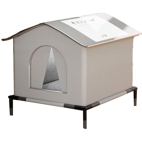 ASTVDFQK Wetterfestes Katzenhaus for Draußen, Erhöhte Basisunterstützung, Wildes Katzenhütte for Draußen Mit Unterlage, for Den Außen- Und Innenbereich(S) von ASTVDFQK