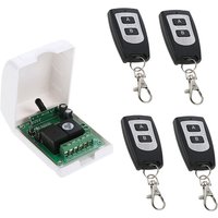 Asupermall - Learning DC12V 2-Wege-Funkfernschalter mit 4 x 433/1527 Funkfernbedienung 50 m Modell-Nr.: AK-RK02S-12B+AK-FS02A4 von ASUPERMALL