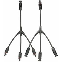 MC4 Y-Verzweigungs-Solarpanel-Kabelstecker-Adapter, 1 Paar M/FFF und F/MMM - 1 Paar M/FFF und F/MMM von ASUPERMALL