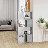 Maison Exclusive Bücherregal/Raumteiler Betongrau 60x24x124,5 cm von ASUPERMALL