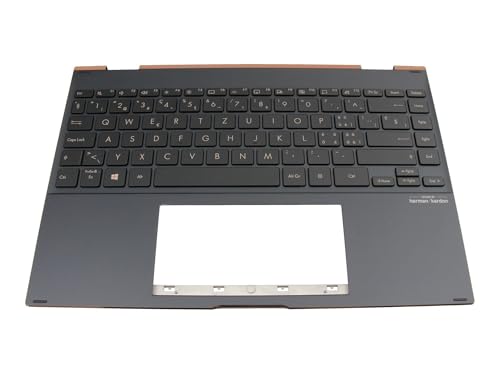 ASUS 90NB0RZ2-R30SF0 Original Tastatur inkl. Topcase CH (Schweiz) grau/grau mit Backlight für ZenBook Flip 13 UX363EA, S13 UX371EA, UX371EA von ASUS