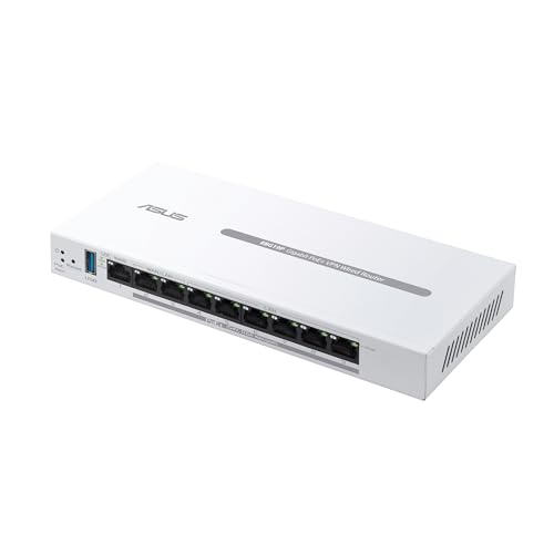 ASUS Expert WiFi EBG19P Gigabit PoE+ VPN kabelgebundener Router (8 PoE+ Ports, 123W, bis zu 3 WAN-Ethernet-Ports + 1 USB-WAN, kommerzielle Netzwerksicherheit, Verwaltung per ExpertWiFi-App) von ASUS