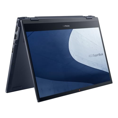 ASUS ExpertBook B5 Flip | Convertible | Star Black | 13,3" FHD Touch-Display | Core i5 1235U | RAM: 16GB (DDR5) | SSD: 8TB | Aluminium | Windows 11 Pro | Office 2024 Pro | Notebooktasche von ASUS