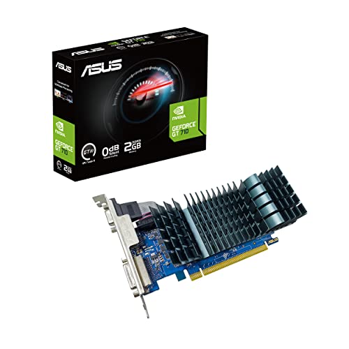 ASUS GeForce GT 710 (2GB DDR3 EVO Low-Profile-Grafikkarte für leise HTPCs, 2 GB, DDR3, 954 MHz) von ASUS