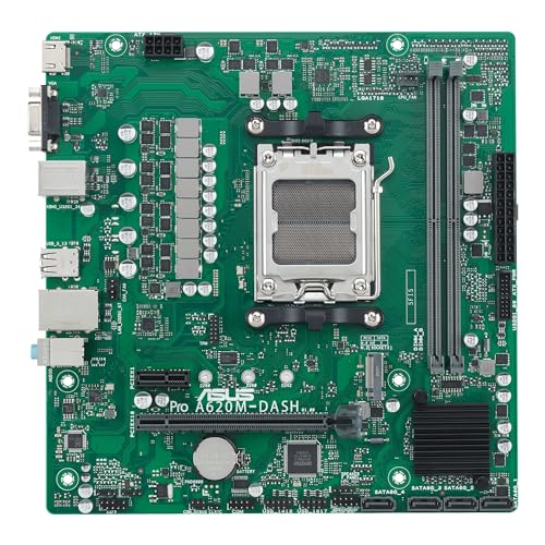 ASUS PRO A620M-DASH-CSM Business-Mainboard Sockel AMD AM5 (Micro-ATX, PCIe 4.0, 4X SATA 6Gbit/s, DDR5, Q-LED Core, COM-Debug Header) von ASUS