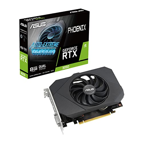 ASUS Phoenix GeForce RTX 3050 8GB Gaming Grafikkarte (NVIDIA GeForce RTX 3050, PCIe 4.0, 1x HDMI 2.1, 3X DisplayPort 1.4a, PH-RTX3050-8G-V2) von ASUS