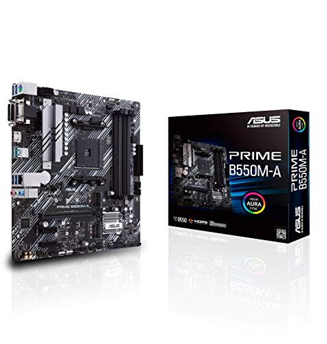 ASUS Prime B550M-A/CSM AMD AM4 (3rd Gen Ryzen™) microATX Commercial Motherboard (PCIe 4.0, ECC-Speicher, 1 GB LAN, HDMI 2.1/D-Sub, 4K @ 60HZ, TPM, ASUS Control Center Express) von ASUS