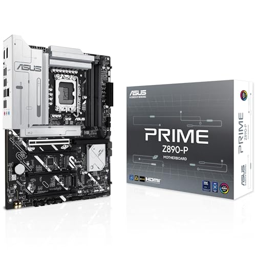 ASUS Prime Z890-P Gaming Mainboard Sockel Intel LGA1851 (ATX, DDR5, PCIe 5.0, 4X M.2, DisplayPort, HDMI, Advanced AI, Aura Sync, PCIe Slot Q-Release) von ASUS