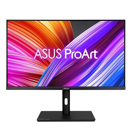 ASUS ProArt PA328QV - 31.5 Zoll WQHD Professioneller Monitor - 16:9 IPS, 2560x1440 - ergonomisch, Pivot, Calman, hohe Farbtreue, HDR 10 - DisplayPort, HDMI, USB-Hub, schwarz von ASUS