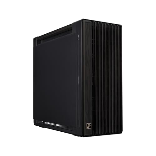 ASUS ProArt PA602 Wood Edition Metal Panel E-ATX PC Gehäuse (zertifiziertes Holz, vorinstallierte Systemlüfter und Grafikkartenhalter, unterstützt 420 mm Radiator, IR-Staubsensor, USB Typ-C 20Gbps) von ASUS