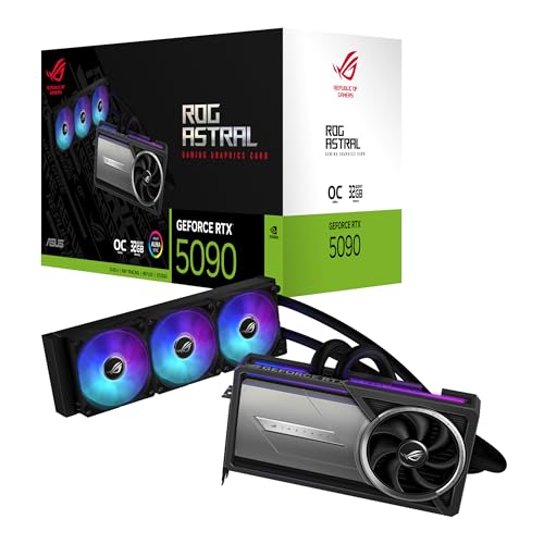 ASUS ROG Astral LC GeForce RTX 5090 32GB GDDR7 OC Edition Gaming Grafikkarte mit All-in-One-Flüssig-CPU-Wasserkühlung (Nvidia DLSS4, PCIe 4.0, DP 2.1b, 360mm AIO-Kühler, ROG-ASTRAL-LC-RTX5090-O32G) ASUS ROG Astral LC GeForce RTX 5090 32GB GDDR7 OC Edition Gaming Grafikkarte mit All-in-One-Flüssig-CPU-Wasserkühlung (Nvidia DLSS4, PCIe 4.0, DP 2.1b, 360mm AIO-Kühler, ROG-ASTRAL-LC-RTX5090-O32G) von ASUS