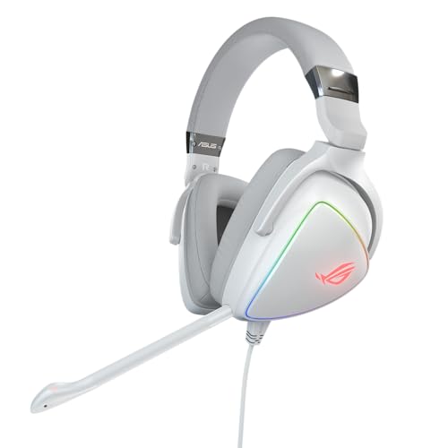 ASUS ROG Delta White Edition USB-C Gaming Headset (PC, PS4, Smartphones, Nintendo Switch, Aura Sync, ESS-Quad-DAC) weiss von ASUS