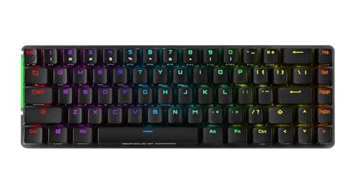 ASUS ROG Falchion 2,4GHz kabellose Gaming Tastatur (QWERTZ-Layout, RBG, mechanisch, Touch Panel, Tastaturabdeckung, Wireless, 68 Tasten, Aura Sync, Cherry MX Switchesc) von ASUS