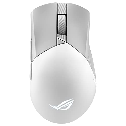 ASUS ROG Gladius III Wireless AimPoint White RGB Gaming Maus (optischer ROG AimPoint-Sensor, 36.000 DPI, 650 IPS, ROG Micro Switches, ergonomisch, 2,4-GHz, Bluetooth, USB, weiß) von ASUS