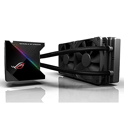 ASUS ROG Ryujin 240 All-in-One CPU-Wasserkühlung (1,77 Zoll OLED-Display, Aura Sync RGB, Noctua iPPC 2000 PWM 2 x 120 mm Radiatorlüfter) von ASUS