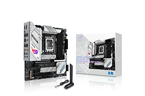 ASUS ROG STRIX B760-G GAMING WIFI D4 Mainboard Sockel Intel LGA 1700 (Intel B760, mATX, DDR4 Speicher, PCIe 5.0, WiFi 6E, 2x PCIe 4.0 M.2, Aura Sync) weiß von ASUS