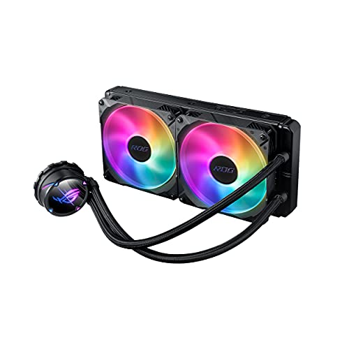 ASUS ROG STRIX LC II 280 ARGB All-in-One CPU-Wasserkühlung (Aura Sync, zwei adressierbare ROG-140mm-Radiatorlüfter) von ASUS