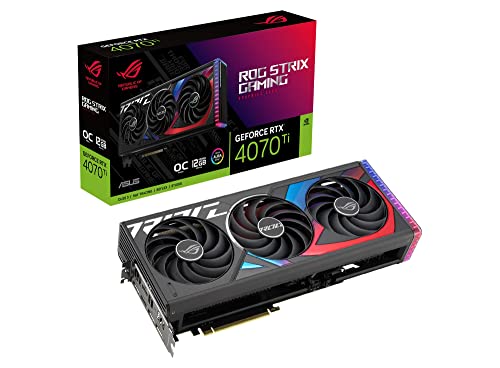 ASUS ROG Strix GeForce RTX 4070 Ti GDDR6X OC Edition Grafikkarte (NVIDIA DLSS 3, PCIe 4.0, 12GB Speicher, 2x HDMI 2.1a, 3x DisplayPort 1.4a, ROG-STRIX-RTX4070TI-O12G-GAMING) von ASUS