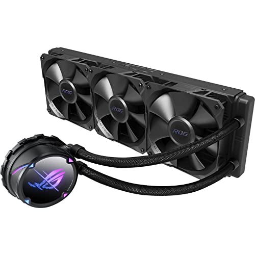 ASUS ROG Strix LC II 360 All-in-One AIO-Liquid-CPU-Kühler, 360 mm Radiator, Intel LGA1700, 115x/2066 und AMD AM4/TR4 Unterstützung, dreifache 120 mm 4-polige PWM-Lüfter von ASUS