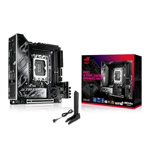 ASUS ROG Strix Z890-I Gaming WiFi Mainboard Sockel Intel LGA 1851 (Mini-ITX, Advanced AI, DDR5, WiFi 7, M.2, PCIe 5.0, Thunderbolt 4, Q-Release, DIMM Flex) von ASUS
