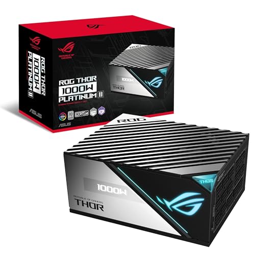 ASUS ROG Thor 1000W Platinum II Netzteil (1000W, Aura Sync, OLED Display, 0dB-Kühlung) von ASUS