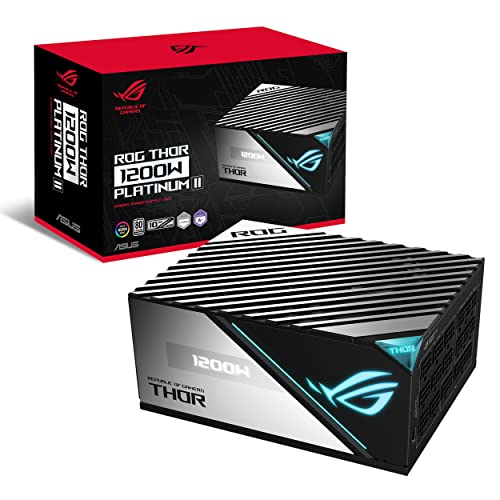 ASUS ROG Thor 1200W Platinum II Netzteil (1200W, Aura Sync, OLED Display, 0dB-Kühlung, PCIe 5.0 Ready) von ASUS