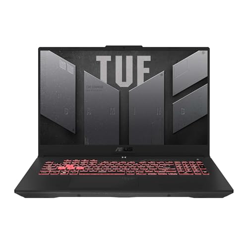 ASUS TUF A17 | 17,3" FHD 144Hz | AMD Ryzen 7 7435HS | RAM: 128GB (DDR5) | SSD: 500GB | NVIDIA RTX 4050 | beleuchtete RGB Tastatur | Windows 11 Pro | Office 2024 Pro | Notebooktasche von ASUS