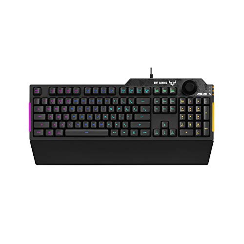 ASUS TUF Gaming K1 RGB Keyboard with Dedicated Volume knob, Spill-Resistance, Side Light bar and Armoury Crate von ASUS