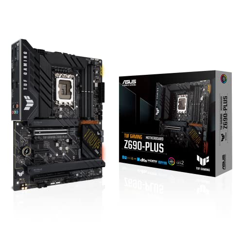 ASUS TUF Gaming Z690-PLUS Mainboard Sockel Intel LGA 1700 (Intel Z690, ATX, PCIe 5.0, DDR4, 4X M.2, SATA 6Gbit/s, Thunderbolt 4, Aura Sync) von ASUS