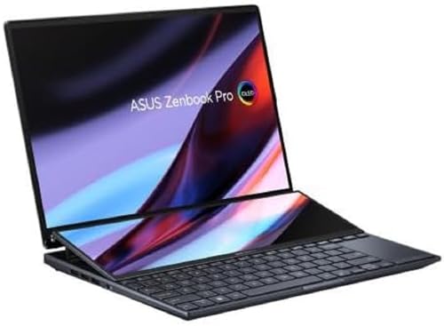 ASUS ZenBook Pro 14 Duo OLED UX8402VV-P1025W Notebook 14,5 WQXGA+ (Intel Core i7-13700H, 16 GB RAM, 512 GB SSD, NVIDIA RTX 4060 8 GB, Windows 11 Home), Schwarz von ASUS