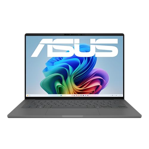 ASUS Zenbook A14 OLED UX3407QA Laptop | 14" WUXGA 16.10 OLED Display | QC Snapdragon X Plus X1-26-100 | 16 GB RAM | 1 TB SSD | QC Adreano GPU | Windows 11 | QWERTZ Tastatur | Iceland Gray von ASUS
