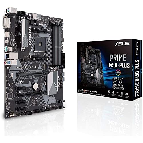 Asus Prime B450-Plus Mainboard Sockel AM4 (ATX, AMD AM4, DDR4-Speicher, natives M.2, USB 3.1 Gen 2) von ASUS