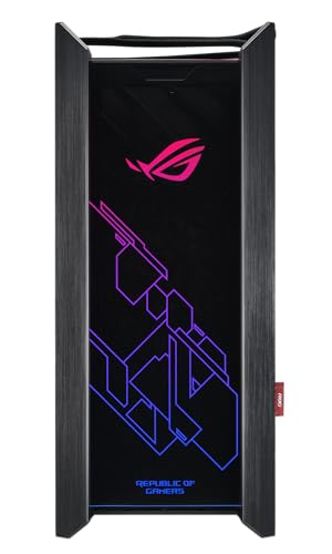 Asus ROG Strix Helios GX601 RGB Mid-Tower-Computergehäuse für bis zu EATX-Motherboards mit USB 3.1-Frontplatte, rauchgehärtetes Glas, Konstruktion aus gebürstetem Aluminium und Stahl und Vier von ASUS