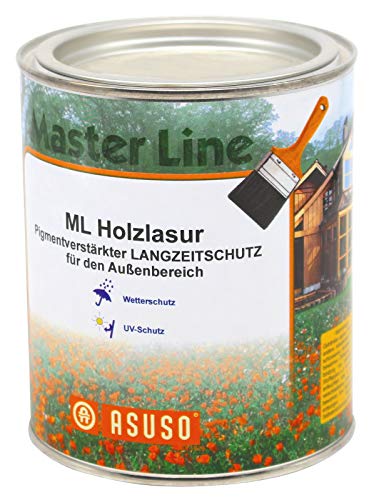 Asuso Holzlasur LANGZEITSCHUTZ 0,75 L nussbaum von ASUSO