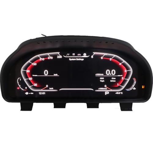 12.3'' Digitales Kombiinstrument für BMW 5/6/7/X3/X4/X5/X6 F01 F07 F10 F15 F16 F18 F25 F26 Tachometer Armaturenbrett Digitales Kombiinstrument-Instrument Paneel Cockpit Digitaler Cluster Tacho-Ersatz von ASVEGE