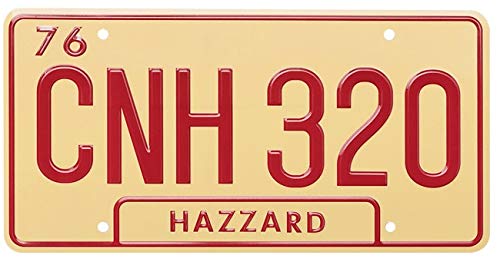 ASVP Shop Dukes of Hazzard – CNH 320–1969 Ladegerät – General Lee – Metallschild – Replik – Nummernschild – Filmrequisite von ASVP Shop