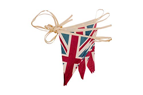 ASVP Shop Wimpelkette/Girlande Britischer Flagge/Union Jack im Vintage-Design aus Stoff, Retro von ASVP Shop