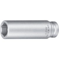 ASW - Kr.-Steckschlüssel-Einsatz 1/4' magnet. Schlüsselweit. 13mm Länge 50mm lang von ASW