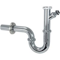 ASW Röhrensiphon DN 32 (1 1/4'') x Ø 32 mm - verchromt - mit Schlauchanschluss 3/4'' (19 mm) von ASW