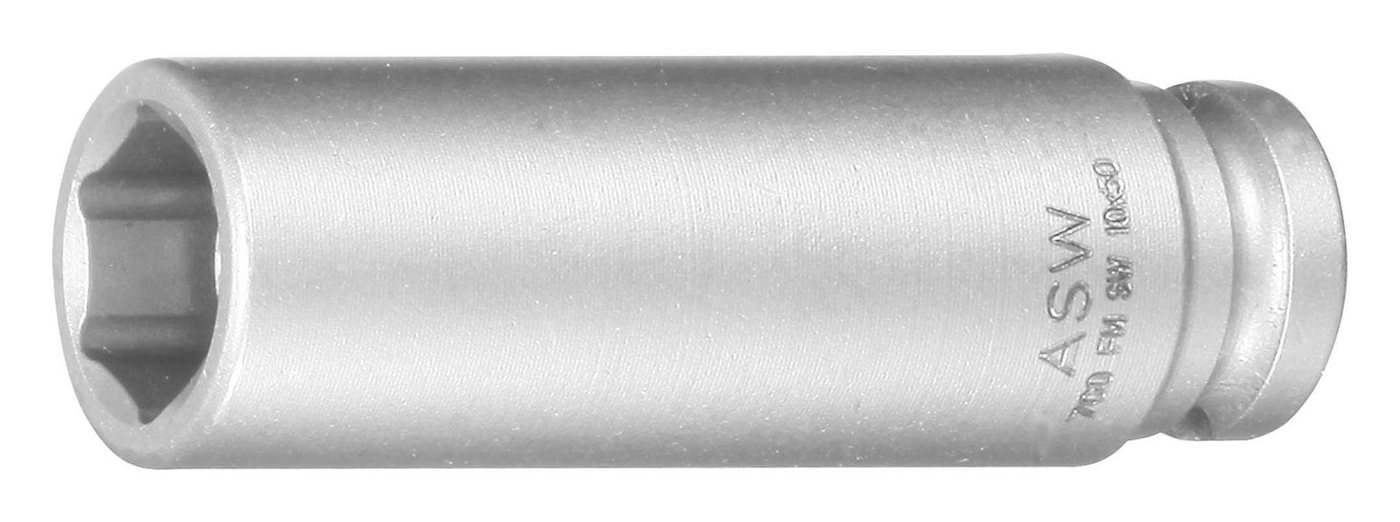 ASW Stecknuss, Kraft-Steckschlüssel-Einsatz 1/4" Federmagnet lang von ASW