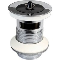 Ablaufgarnitur mit Stopfen für Waschbecken - mit Überlauf - Länge 60 mm Ablaufgarnitur mit Stopfen für Waschbecken - mit Überlauf - Länge 60 mm von ASW