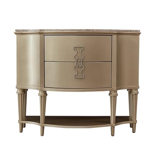 Moderne Nachttische Home Foyer Eingangsschrank Klassischer hölzerner halbkreisförmiger Tisch Schlafzimmer Nachtschrank Dekorative Schrank Nachttisch im Schlafzimmer (Color : 75cm l) von ASWAD
