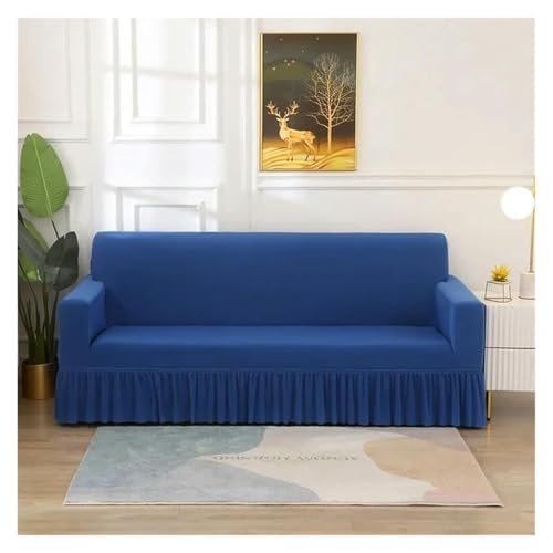 ASYBFLI 1/2/3/4-Sitzer, geometrischer, elastischer Sofarockbezug, Stretch-Spandex-Sesselbezüge for Wohnzimmer, verstellbare Sofabezüge(Blue,Small(90-140cm)) von ASYBFLI
