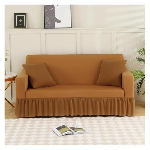 ASYBFLI 1/2/3/4-Sitzer, geometrischer, elastischer Sofarockbezug, Stretch-Spandex-Sesselbezüge for Wohnzimmer, verstellbare Sofabezüge(Yellow,Medium(145-185cm)) von ASYBFLI