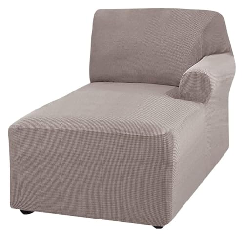 ASYBFLI Jacquard-Chaiselongue-Bezug, moderner Sofabezug aus Polarfleece, dehnbarer Sesselbezug Links/rechts for L-förmiges Sofa(Brown,Right Chaise Lounge) von ASYBFLI