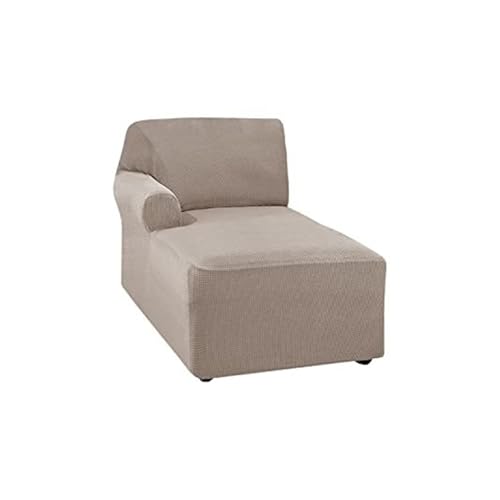 ASYBFLI Jacquard-Chaiselongue-Bezug, moderner Sofabezug aus Polarfleece, dehnbarer Sesselbezug Links/rechts for L-förmiges Sofa(Khaki,Left Chaise Lounge) von ASYBFLI