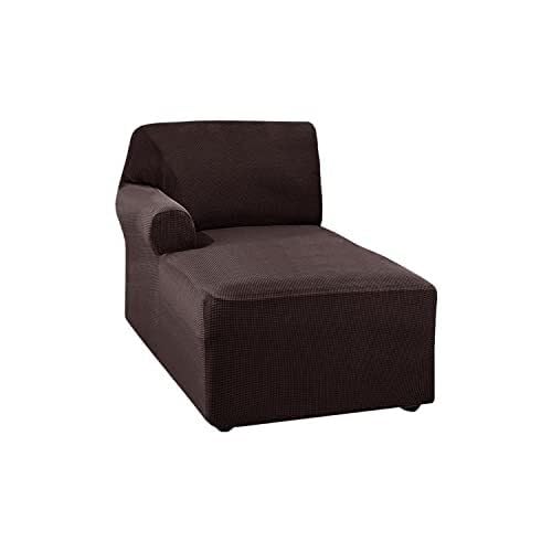ASYBFLI Jacquard-Toffee-Stuhlbezug, Sofabezug for Sektionssessel, Sesselbezug for Links/rechts, Stretchbezug for breite L-förmige Sofas(Dark Coffee,Left Chaise Lounge) von ASYBFLI