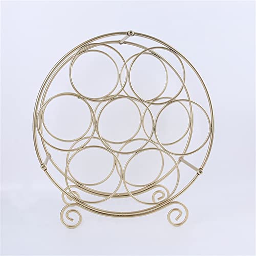 ASYHONG Abnehmbare Eisenkunst Weinregal Ornamente Weinflaschen Rack Rotweinregal Regal Workbench Desktop Haushalt (Farbe: D, Größe: als Show) Interessant KeYJ von ASYHONG