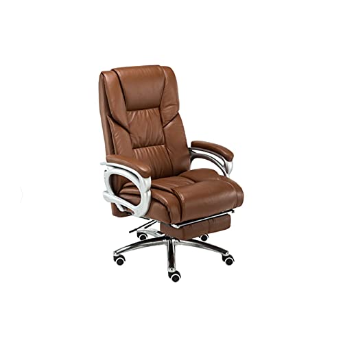 ASYHONG Boss Office Stuhl Chef Office -Produkte hoher Rücken Keine Werkzeuge benötigen Top -Getreide -Lederstuhl im ergonomischen Computerstuhl, verwenden KeYJ von ASYHONG